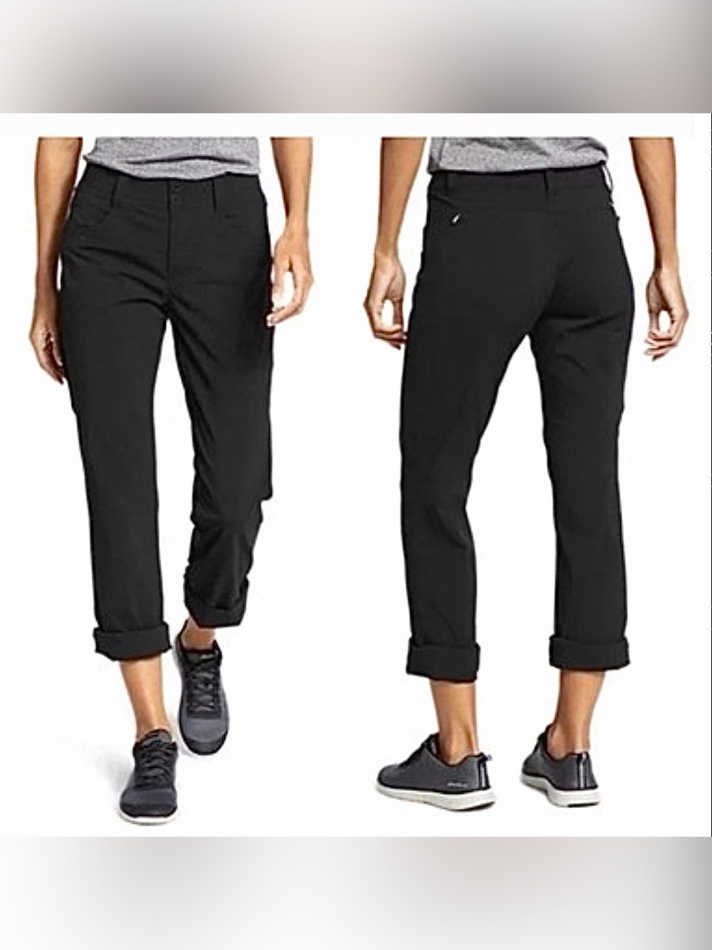 Eddie Bauer Women's Sightscape Horizon Convertible Roll-Up Pants Size 10